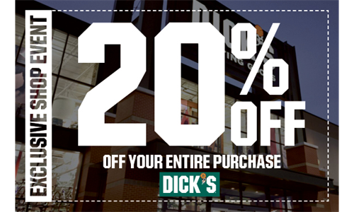 EYO Discount: 20% off at Dick's Sporting Goods 